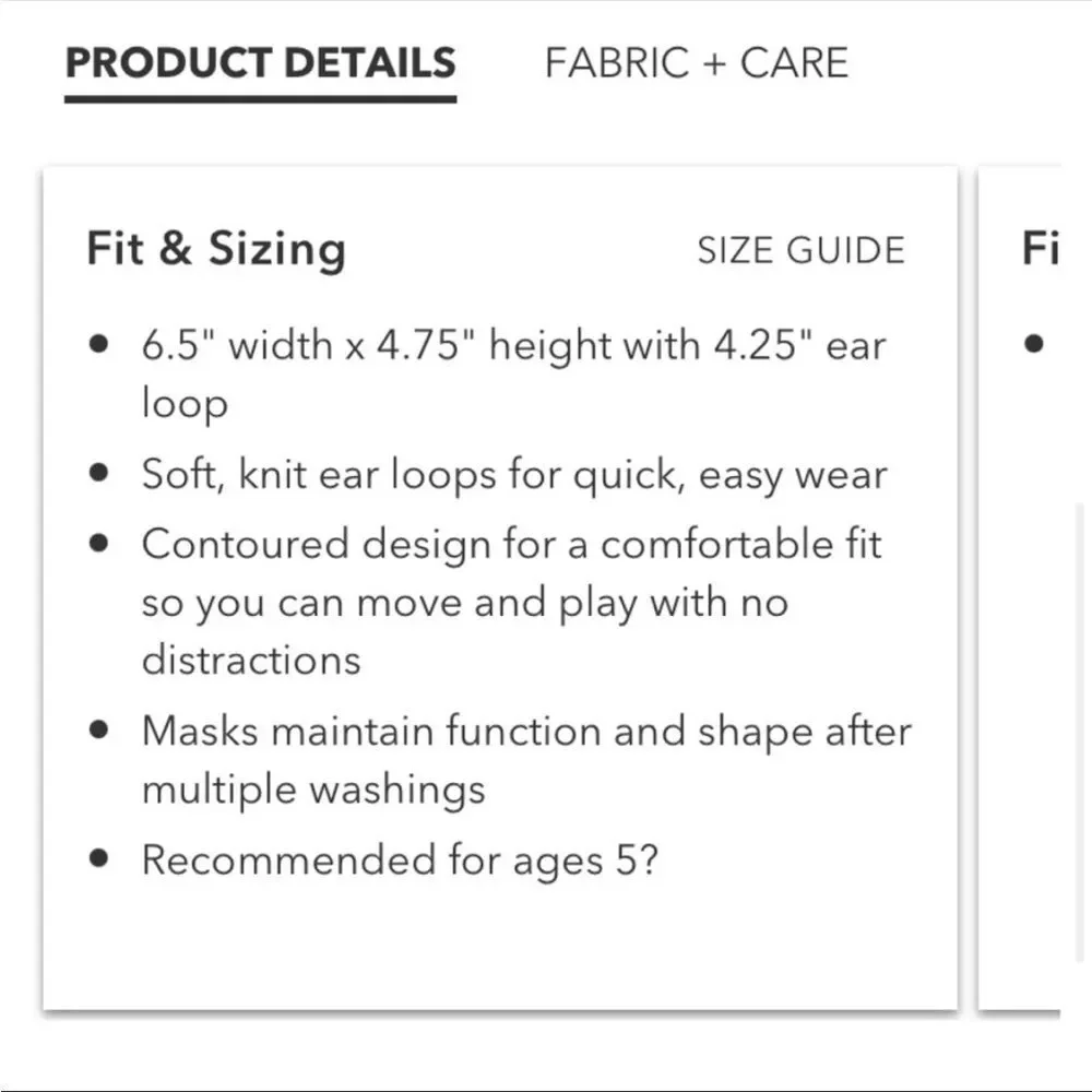 NEW pack of Athleta girl made to move masks with nose bridge 3 total masks
